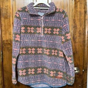 Simply Southern Fleece Pull over with zipper Size Medium